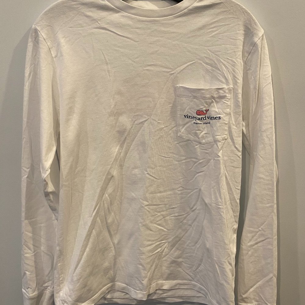 Vineyard Vines Marco Island Unisex White Long Sleeve XS